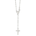 Sterling Silver Polished Rosary Necklace, 18 mm, 8.26 g