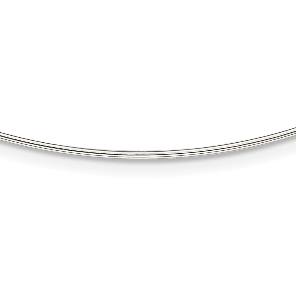 Sterling Silver Solid Polished 1.2mm Neck Wire Necklace, 18 x 1 mm