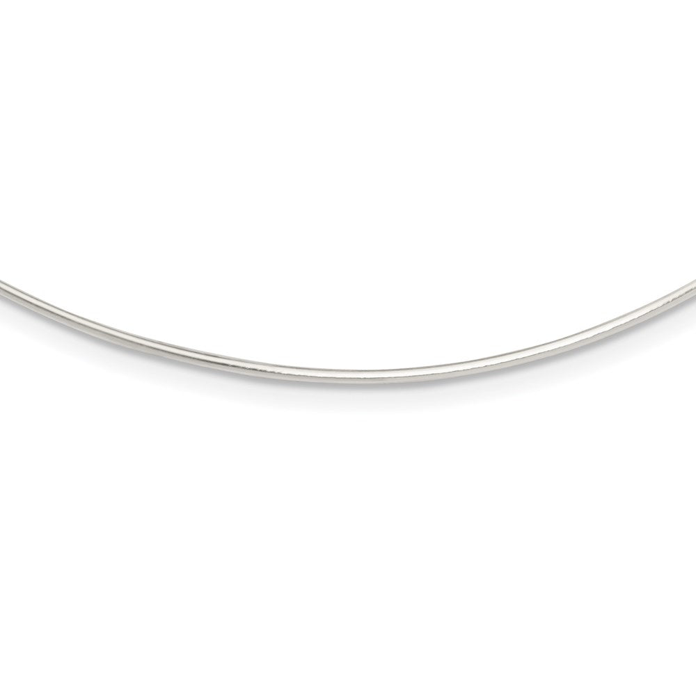 Sterling Silver Solid Polished 1.4mm Neck Wire Necklace, 18 x 1 mm