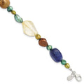 Sterling Silver Citrine/Lapis/Dyed Howlite/FW Cultured Pearl Bracelet, 7.5 x 22 mm
