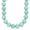 10-10.5mm Smooth Beaded Amazonite Necklace w/Sterling S.RH Clasp, 18 x 10 mm