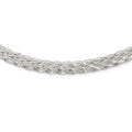 Sterling Silver 6.75mm Braided Fancy Necklace, 18 x 6.75 mm