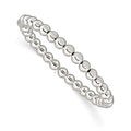 Sterling Silver Polished Bead Stretch Bracelet, 6 mm