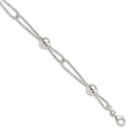 Sterling Silver Fancy Bracelet, 7.75 x 8 mm