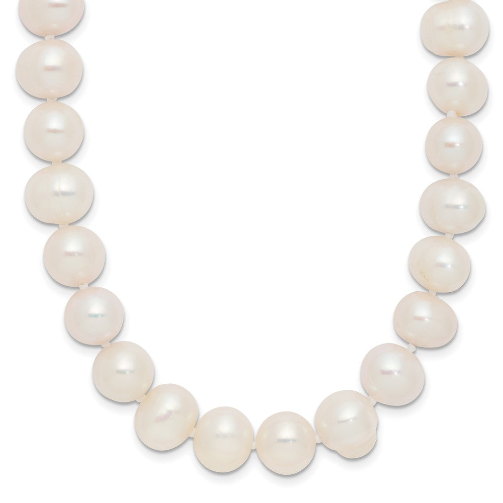 9-10mm White Semi-Round Freshwater Cultured Pearl Endless 80 inch Necklace, 80 mm
