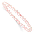 Children's 4-5mm Pink Rice Freshwater Cultured Pearl Stretch Bracelet, 5 mm