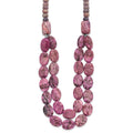Sterling Silver Charoite, Jade, Pink and Purple Jasper w/2in ext Necklace, 20 x 16 mm