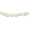 9-10mm White Baroque Freshwater Cultured Pearl Slip-on Endless 64 inch Necklace, 64 mm