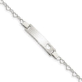 Sterling Silver Heart Baby ID Bracelet, 6 x 3 mm