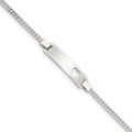 Sterling Silver Adjustable Baby ID Bracelet, 6 x 2 mm