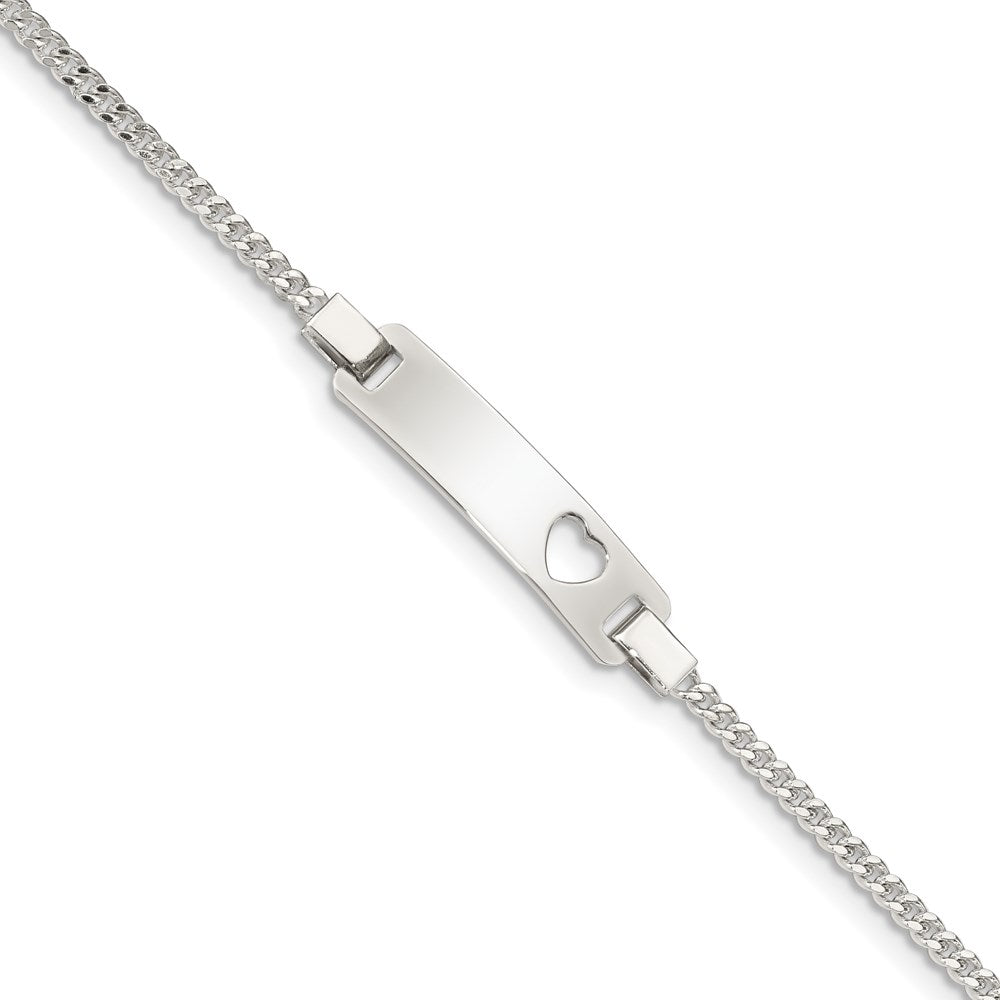 Sterling Silver Adjustable Baby ID Bracelet, 6 x 2 mm