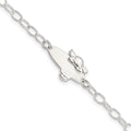 Sterling Silver Polished Angel Baby Engraveable ID Bracelet, 6 mm