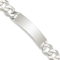 Sterling Silver Curb Link ID Bracelet, 8.5 x 12.5 mm