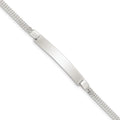 Sterling Silver Double Chain ID Bracelet, 7.5 x 6 mm