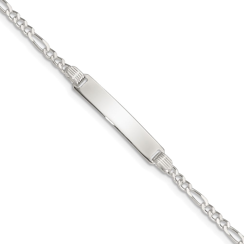 Sterling Silver Children's ID Bracelet, 6 x 6 mm, 3.15 g