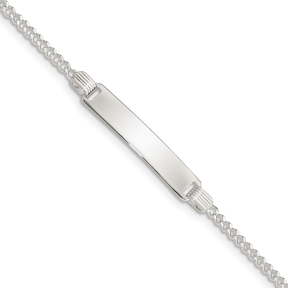 Sterling Silver Children's ID Bracelet, 6 x 6 mm, 2.7 g
