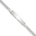 Sterling Silver Children's ID Bracelet, 6 x 6 mm, 3.33 g