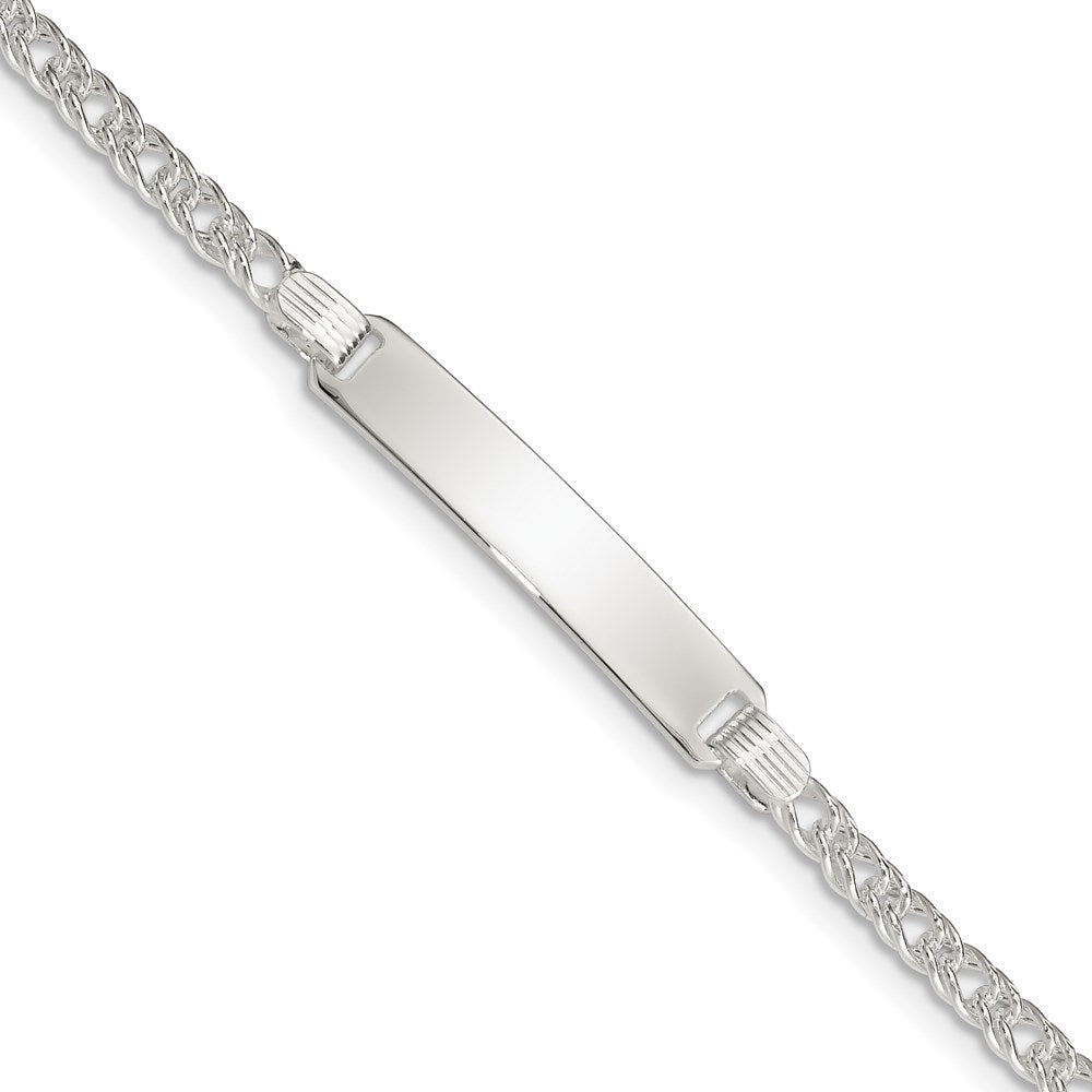 Sterling Silver Children's ID Bracelet, 6 x 6 mm, 3.33 g