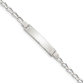 Sterling Silver Children's ID Bracelet, 6 x 6 mm, 2.93 g