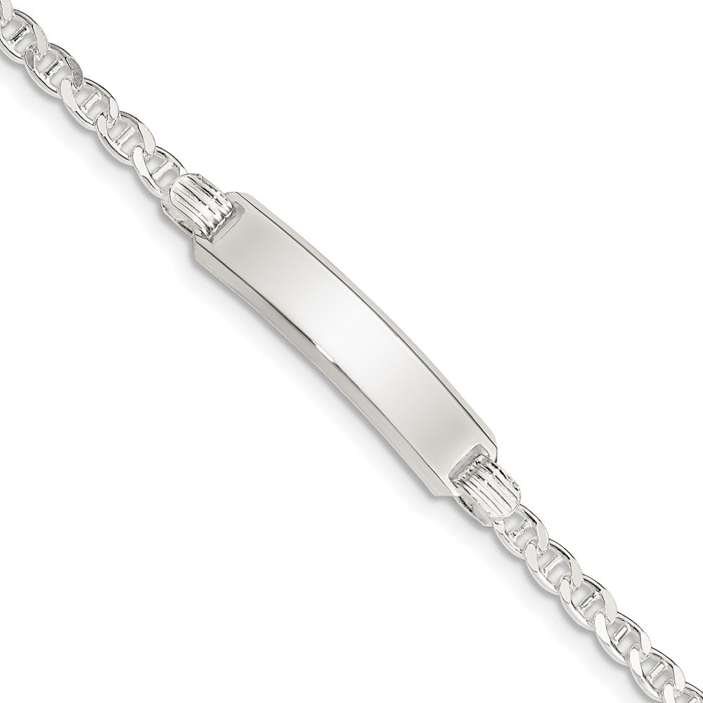 Sterling Silver Children's ID Bracelet, 6 x 6 mm, 4.12 g