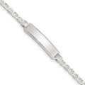 Sterling Silver Children's ID Bracelet, 6 x 6 mm, 4.22 g