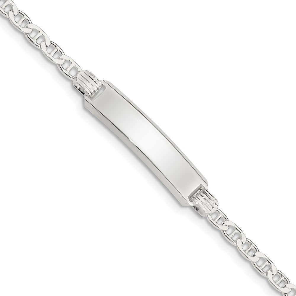 Sterling Silver Children's ID Bracelet, 6 x 6 mm, 4.22 g
