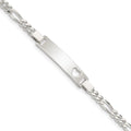 Sterling Silver Baby ID Bracelet, 6 x 6 mm, 3.74 g