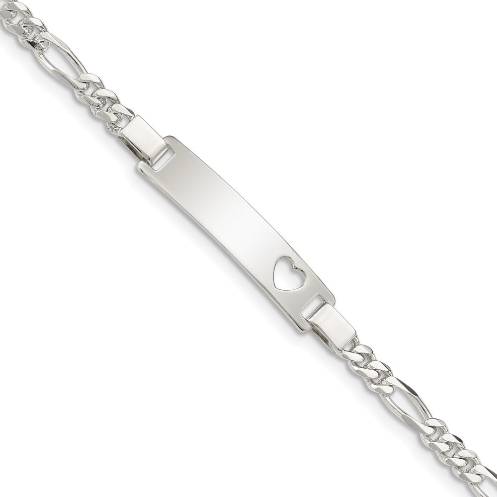 Sterling Silver Baby ID Bracelet, 6 x 6 mm, 3.74 g