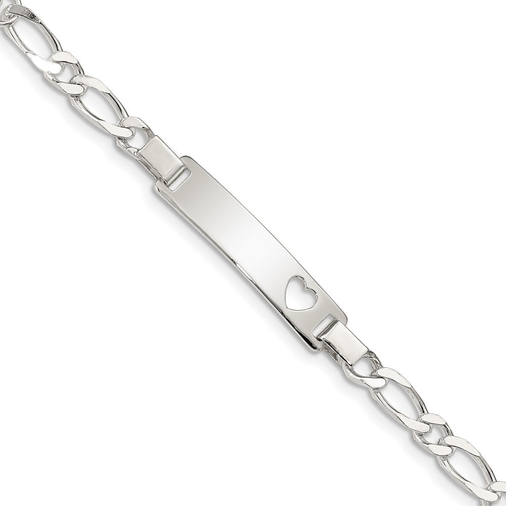 Sterling Silver Baby ID 6 IN Bracelet, 6 x 6 mm
