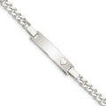 Sterling Silver Baby ID Bracelet, 6 x 6 mm, 4.56 g