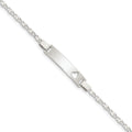 Sterling Silver Baby ID with Cut-out Heart Bracelet, 6 mm