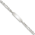 Sterling Silver Childrens ID Anchor 5in Plus 1in EXT Link Bracelet, 5 x 6 mm