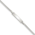 Sterling Silver Polished Childrens ID Curb Link 5in Plus 1in Ext. Bracelet, 5 x 4 mm