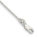 Sterling Silver 1.5mm Beaded Chain Anklet, 9 x 1.5 mm