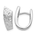 Sterling Silver RH-plated Radiant Essence D/C Earrings, 15 x 16 mm