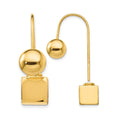 Sterling Silver Gold-tone Dangle Earrings, 26 x 36 mm