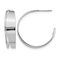 Sterling Silver Polished Fancy Post Hoop Earrings, 32 x 42 mm