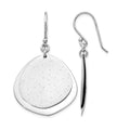 SS Rhodium-plated Radiant Essence Polished Earrings, 40 x 10 mm