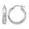 SS Radiant Essence Rhodium-plated Hinged Hoop Earrings, 21 x 19.11 mm