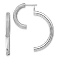 Sterling Silver Polished D/C Removable Front Back Earrings, 39 x 31.5 mm