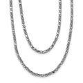 Sterling Silver Rhodium w/2 in ext. Fancy 2 Strand Necklace, 18 mm
