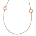 Sterling Silver Rose-tone Fancy Necklace, 38 mm