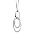 Sterling Silver Rhodium-plated Polished w/1.5in ext. Necklace, 16 x 18 mm