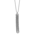 Sterling Silver Polished w/2 in ext. Fancy Necklace, 15.5 x 8 mm