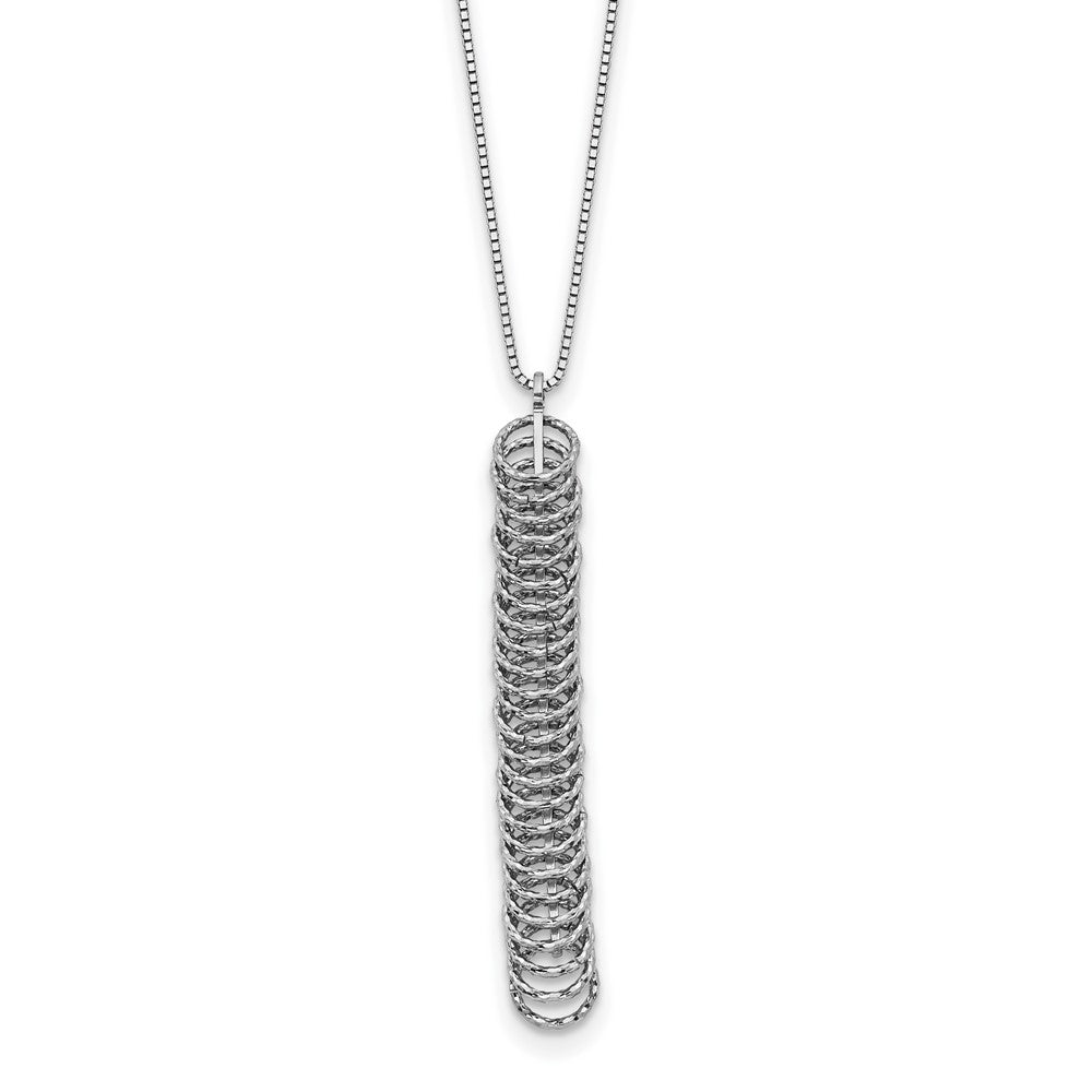 Sterling Silver Polished w/2 in ext. Fancy Necklace, 15.5 x 8 mm