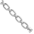 Sterling Silver Rhodium-plated Polished Fancy Link Bracelet, 8 x 9.72 mm