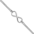 Sterling Silver Infinity Symbol Bracelet, 7.5 x 11 mm