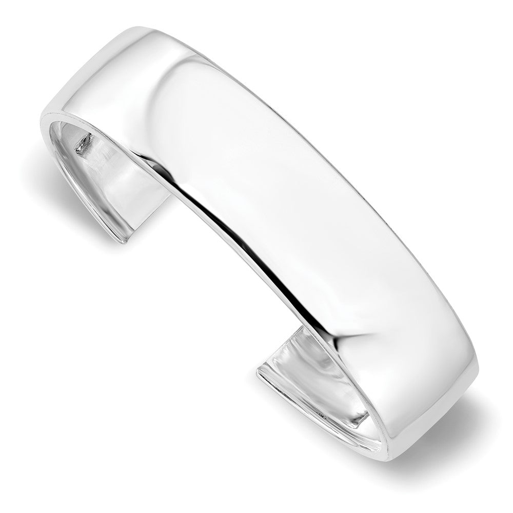 Sterling Silver RH-plated Polished Slip-on Bangle, 17.75 mm