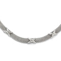 Sterling Silver Polished Mesh Necklace, 18 mm, 27 g