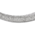 Sterling Silver Polished and Textured Graduated Neck Collar, 18 x 13.7 mm